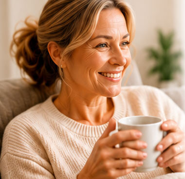 woman drinking tea