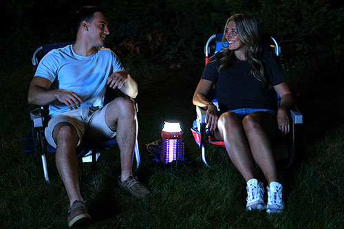 Couple camping