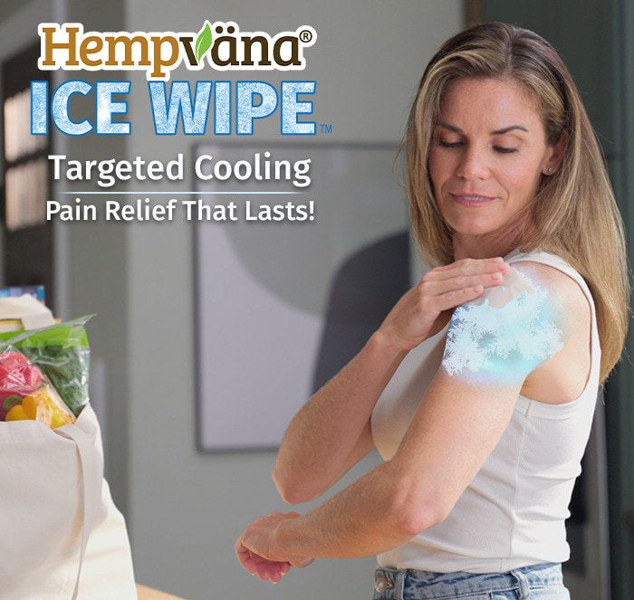 Hempvana Ice Wipe - target cooling pain relief that lasts