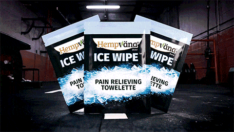 animation of woman applying ice wipe