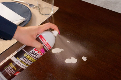 spraying unstuck