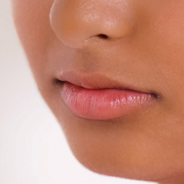 The same upper lip after using Sensia, smooth and hair free