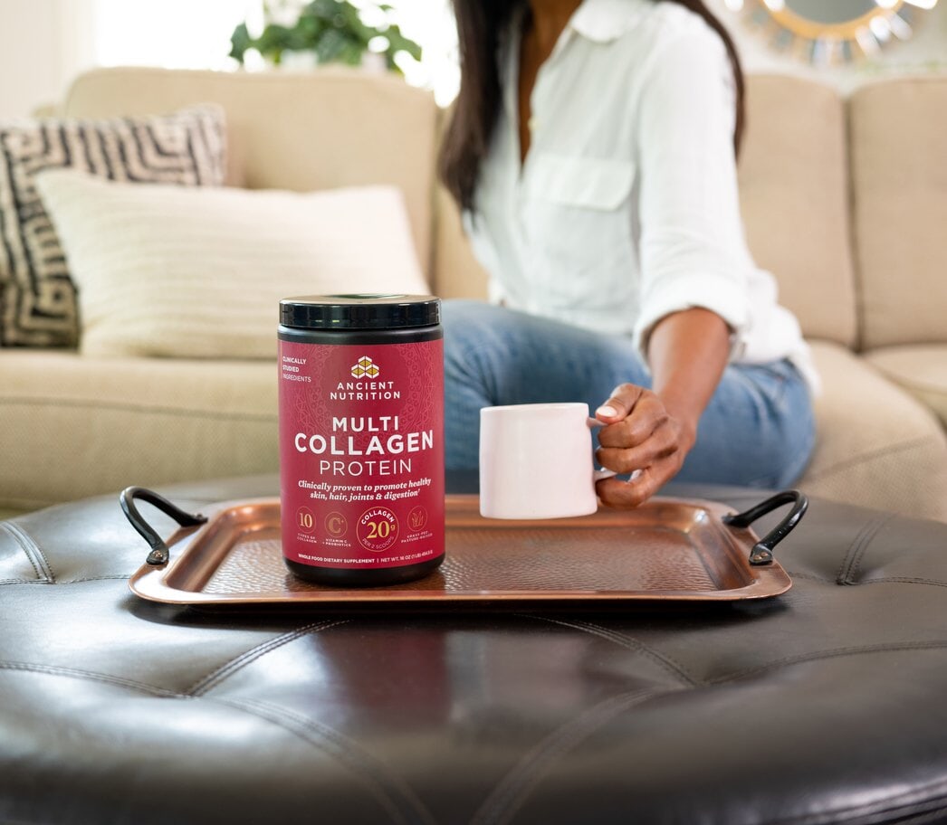 Multi Collagen Protein on a living room table