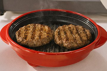 Burgers made with Rocket Chef Turbo Grill
