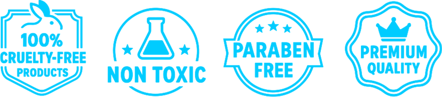 100% cruelty-free, non-toxic, paraben free, and premium quality