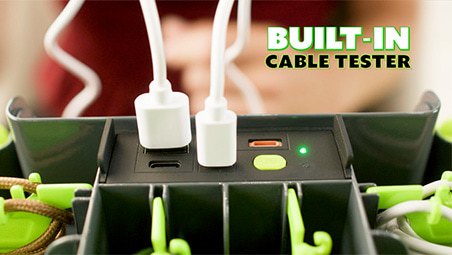 Built-in cable tester with Cord Daddy