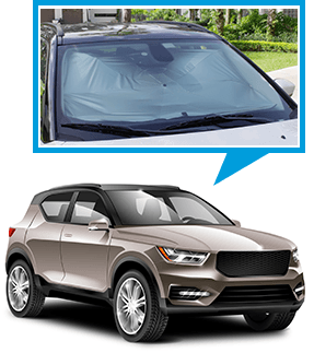 SUV with Brella Shield in the windshield