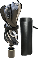 Product shot of 2 Brella Shield's and 2 protective carrying cases