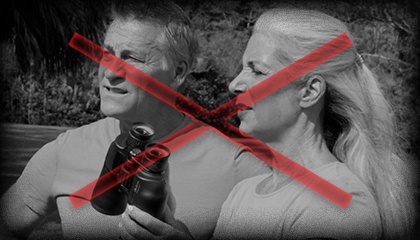 No heavy binoculars