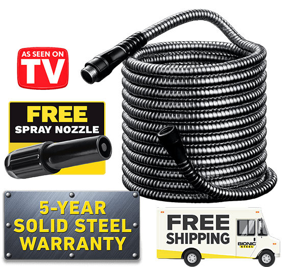 Bionic Steel Hose, As seen on tv, 5 year warranty