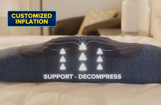 SpineRX customized inflation supports and decompresses your spine