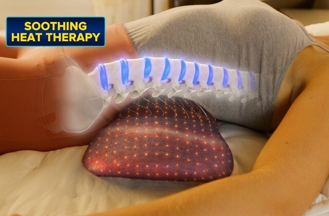 SpineRX soothing heat therapy under the lower back