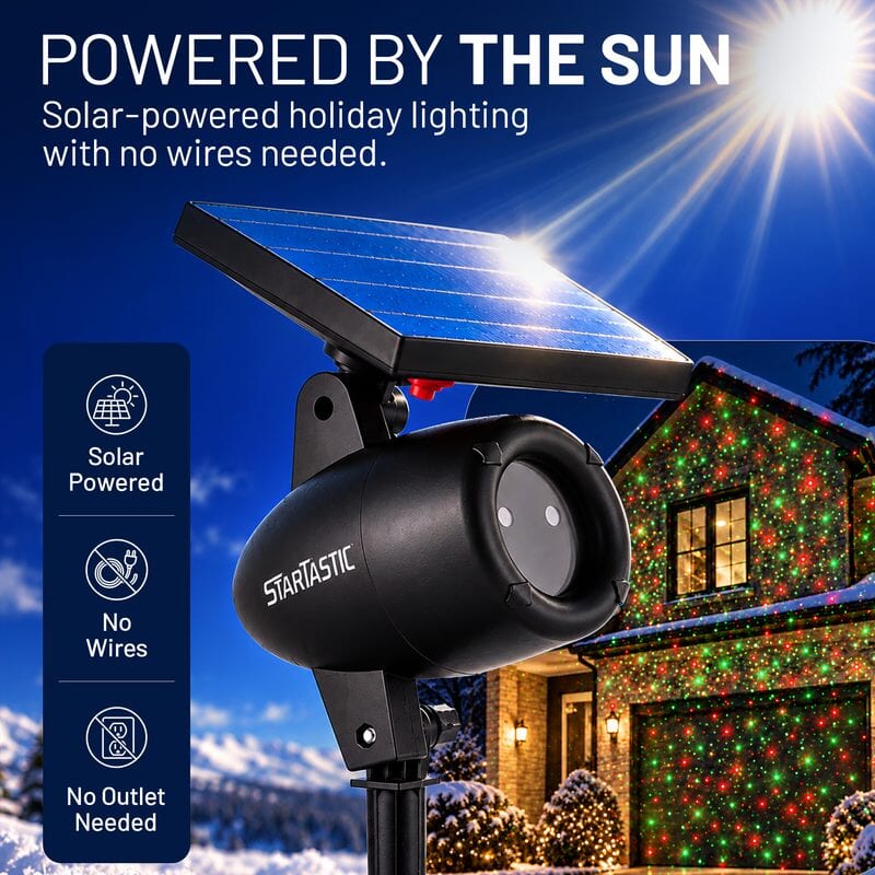 Powered by the sun: solar powered, no wires, no outlet needed