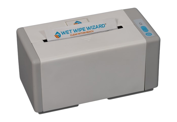 The freestanding Wet Wipe Wizard