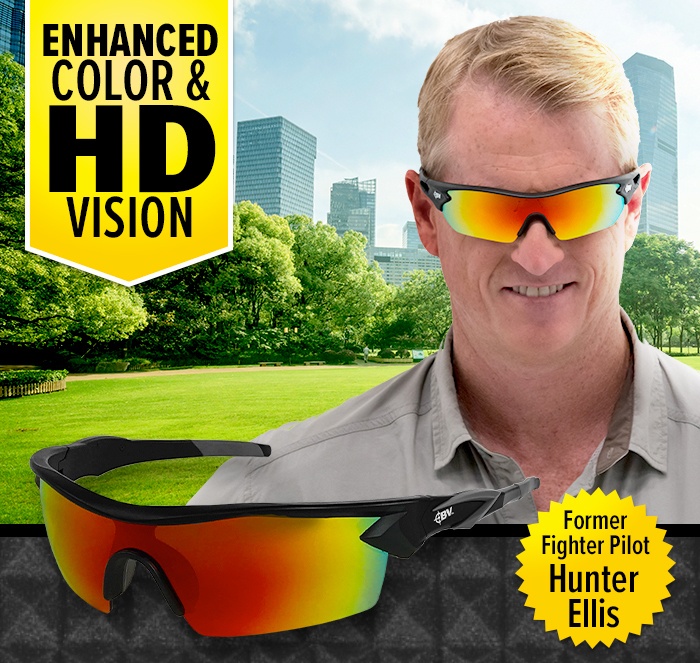 Enhanced Color & HD Vision. Former Fighter Pilot Hunter Ellis wearing Battle Vision