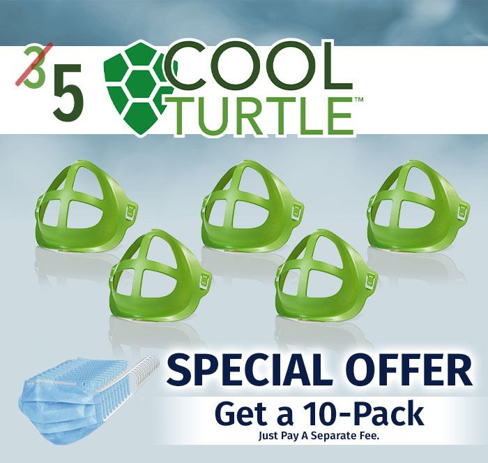 Get Five Cool Turtles Special Offer Get a 10-Pack Just pay a separate fee.