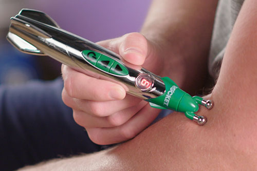 Close up of Hempvana Rocket being used on arm