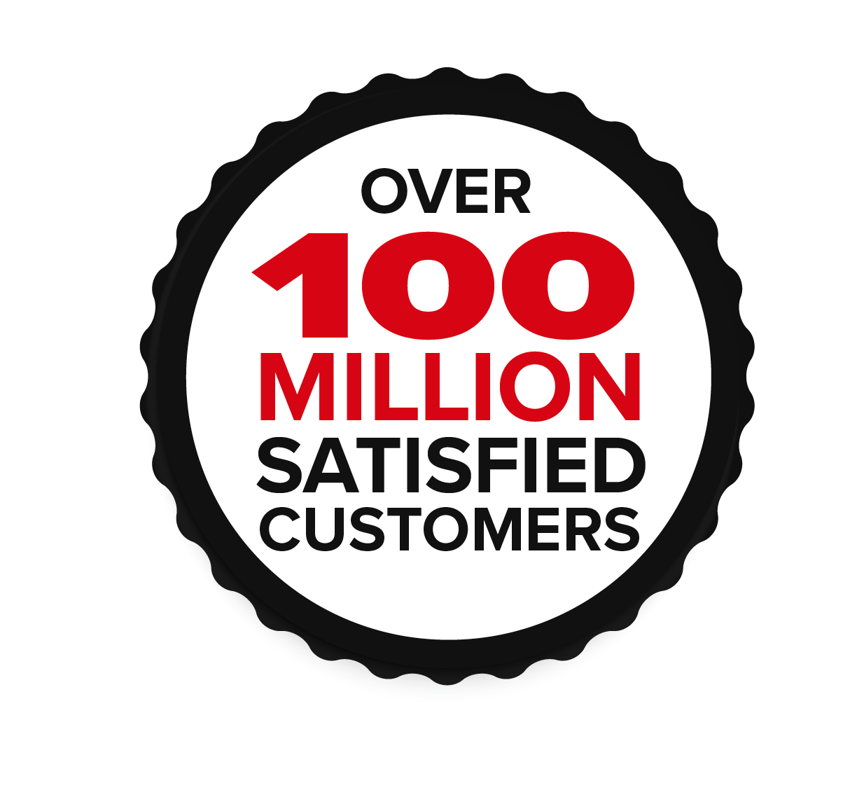 Over 100 Million Satisfied Customers